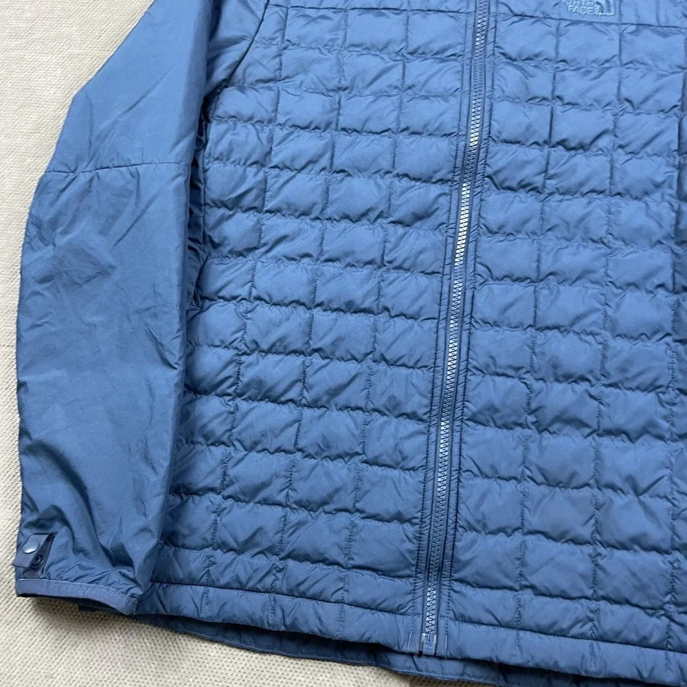 North Face Jacket‎ Womens Medium Blue Thermoball Eco Quilted Insulated Outdoor